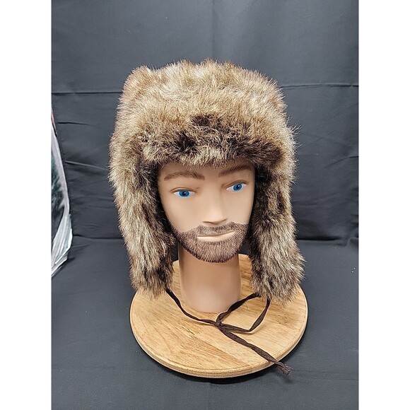 Mossimo Faux Fur Trapper Hat Brown Unisex One Size Fits Most - Picture 2 of 6